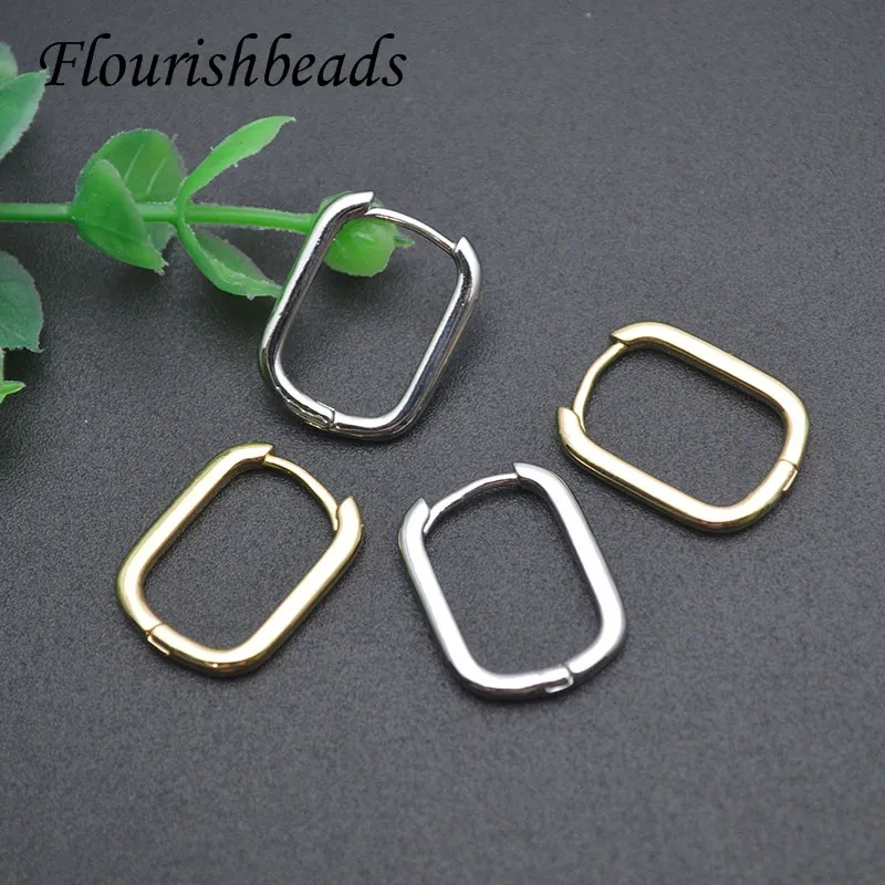 Wholesale 30pcs/lot Nickel Free Gold Silver Color U Shape Earrings Hoop for Women Fashion Jewelry 17x20mm