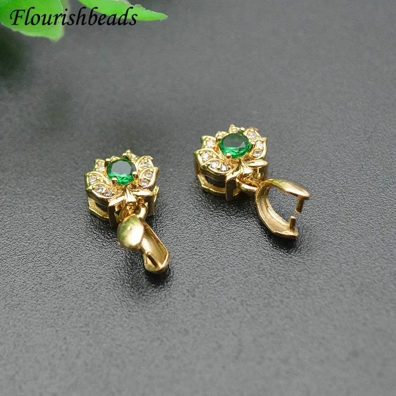 30pcs Handicraft Jewelry Clamp Pinch Clip Bail Charms Hooks Accessories for Women Gems Earrings Necklace Jewelry Making