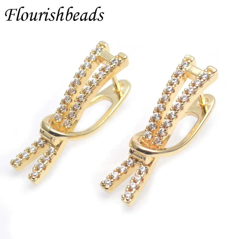 Unique Shape 13x27mm Nickel Free Gold Color Earring Clasp Hooks Shvenzy Ear Wire DIY Accessories Jewelry Making Supplies