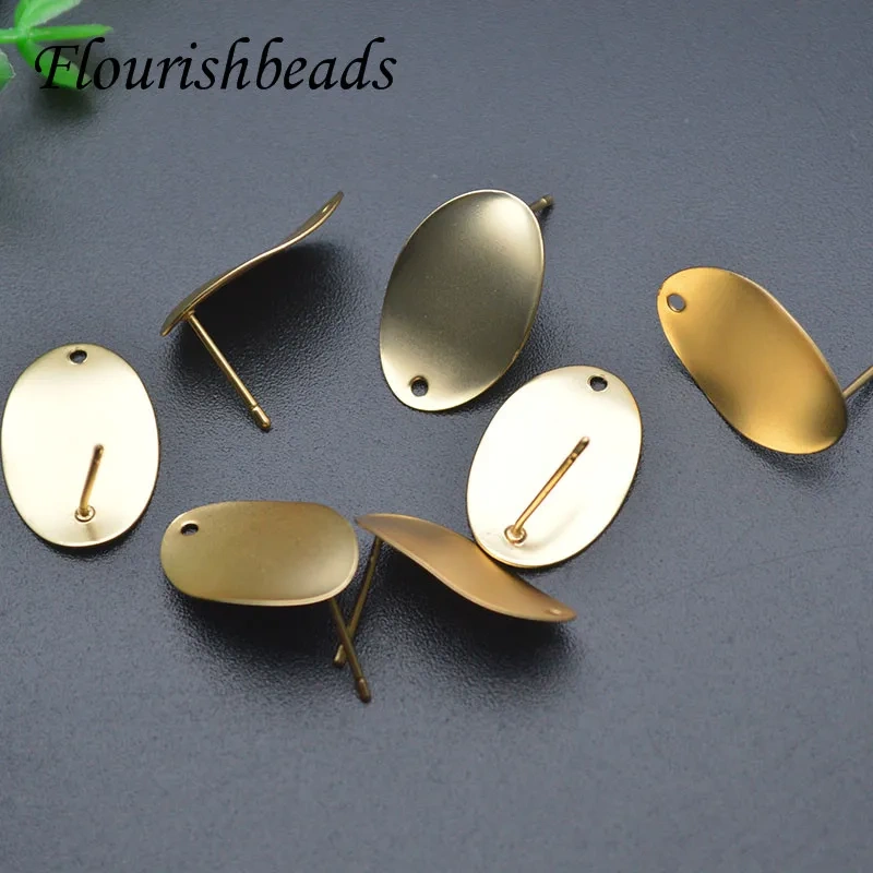14x20mm Unique Matte Oval Coin Shape Earrings Hooks Nickel Free Jewelry Accessories 20pcs/lot