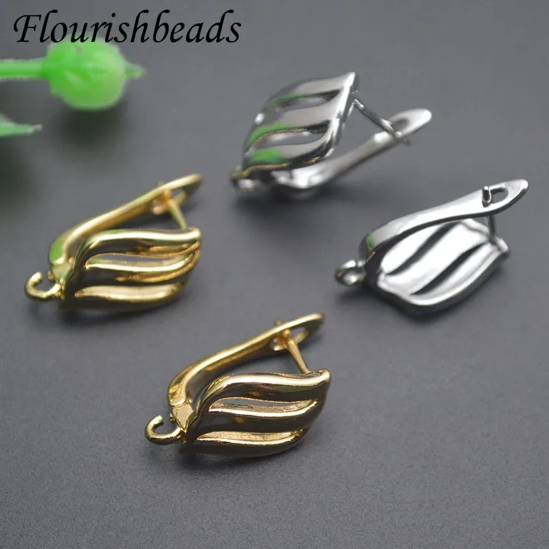 18k Gold Color  Leaf Shape Earring Hooks Earwire Shvenzy Accessories for Handmade DIY Halloween Thanksgiving Fashion Gifts