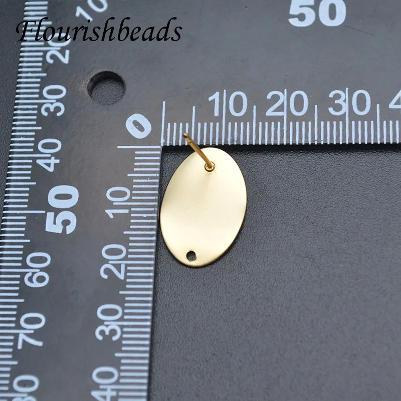 14x20mm Unique Matte Oval Coin Shape Earrings Hooks Nickel Free Jewelry Accessories 20pcs/lot