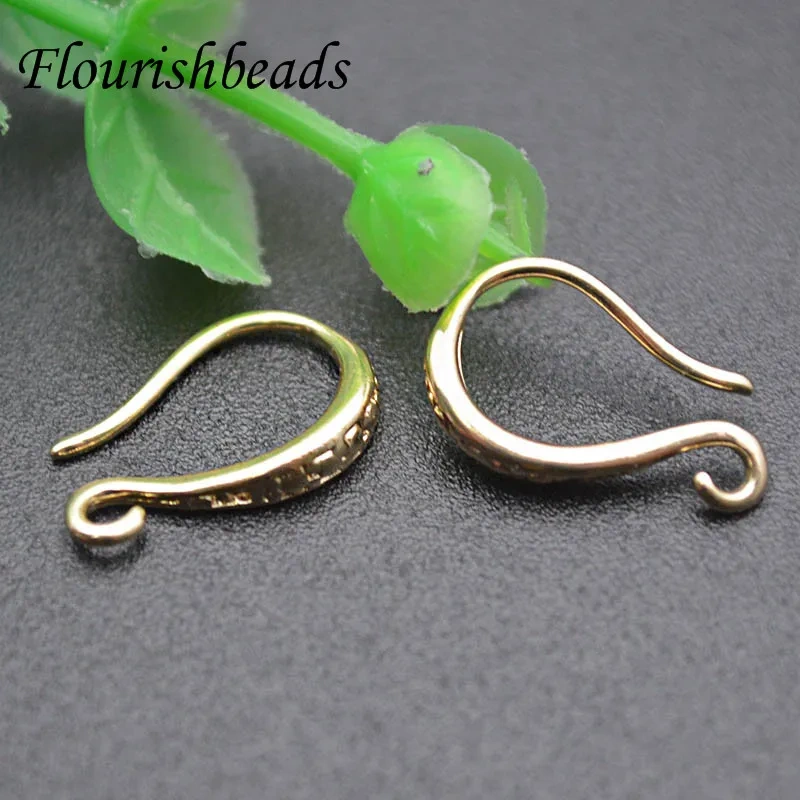 Wholesale 100pcs Gold Color Plating Metal Dangle Earrings Hooks  Anti-rust DIY Woman Jewelry Making Components