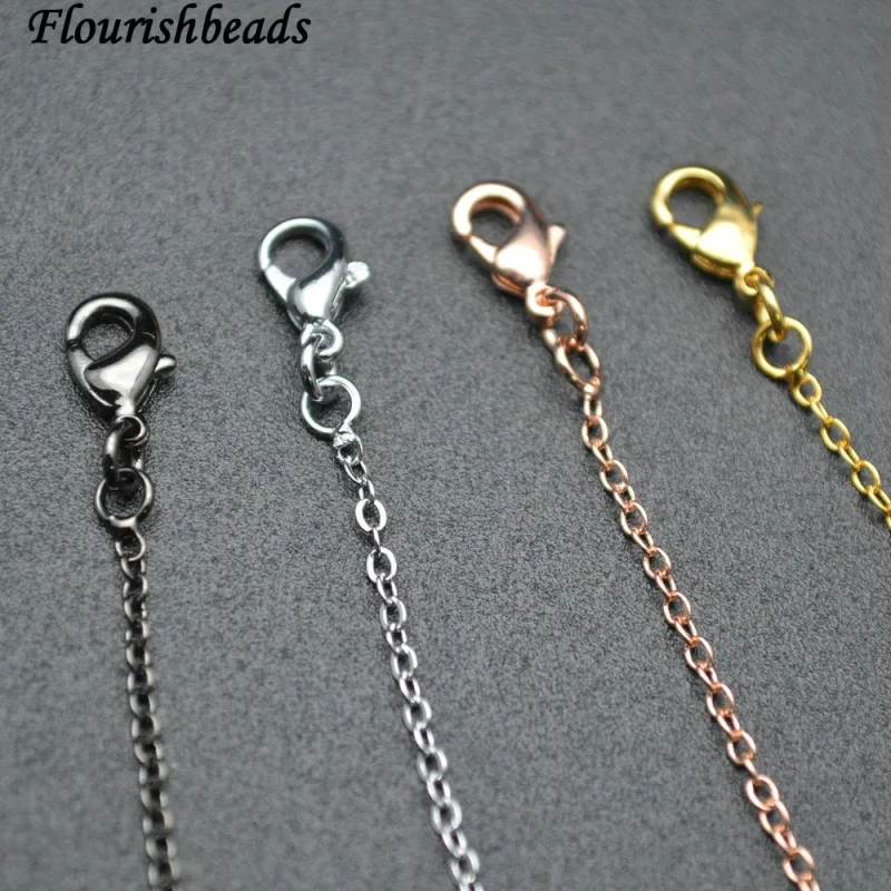 Anti-fading Nickle Free Metal Copper 1mm Tiny Pendant Necklace Chains 16 Inches Length DIY Jewelry Making Supplies 50pc/lot
