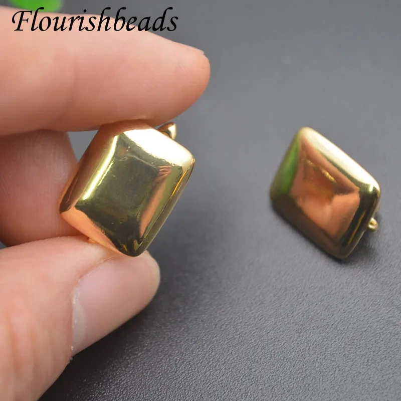 New Design Square Shape Smooth Earring Hooks Clasp Accessories Ear Buckle Earrings for  Women Jewelry Findings