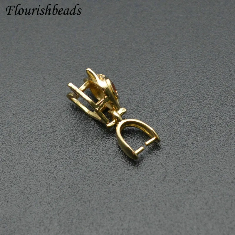 Fox Shape Handicraft Jewelry Clamp Pinch Clip Bail Charms Hooks Accessories for Women Gems Earrings Necklace Jewelry Making