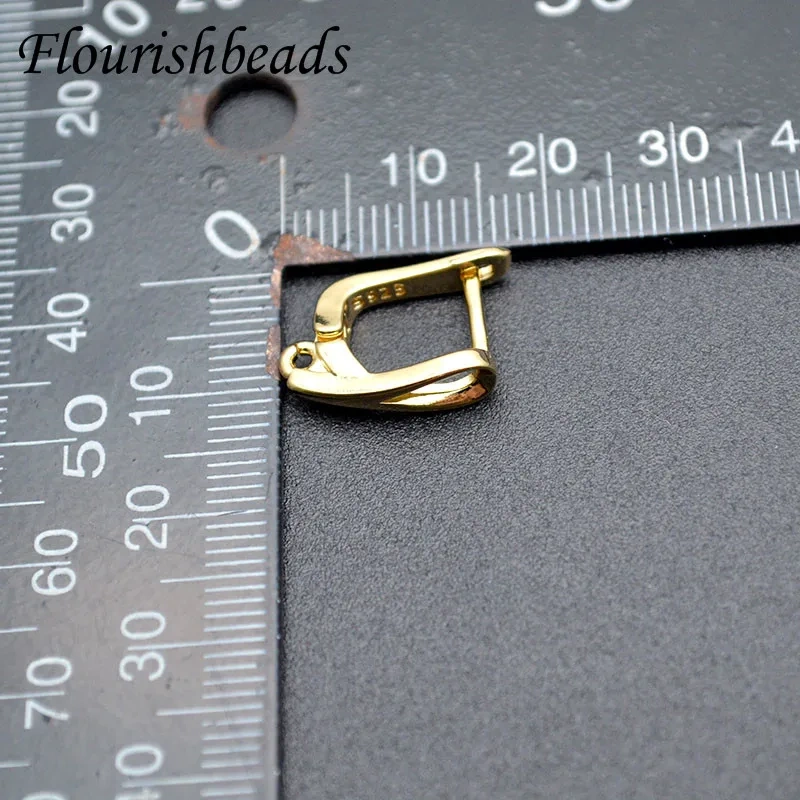 Nickle Free Hollow Out Gold Rhodium Plating High Quality Brass Earring Hooks for Jewelry Making Supplier 30pcs Per Lot