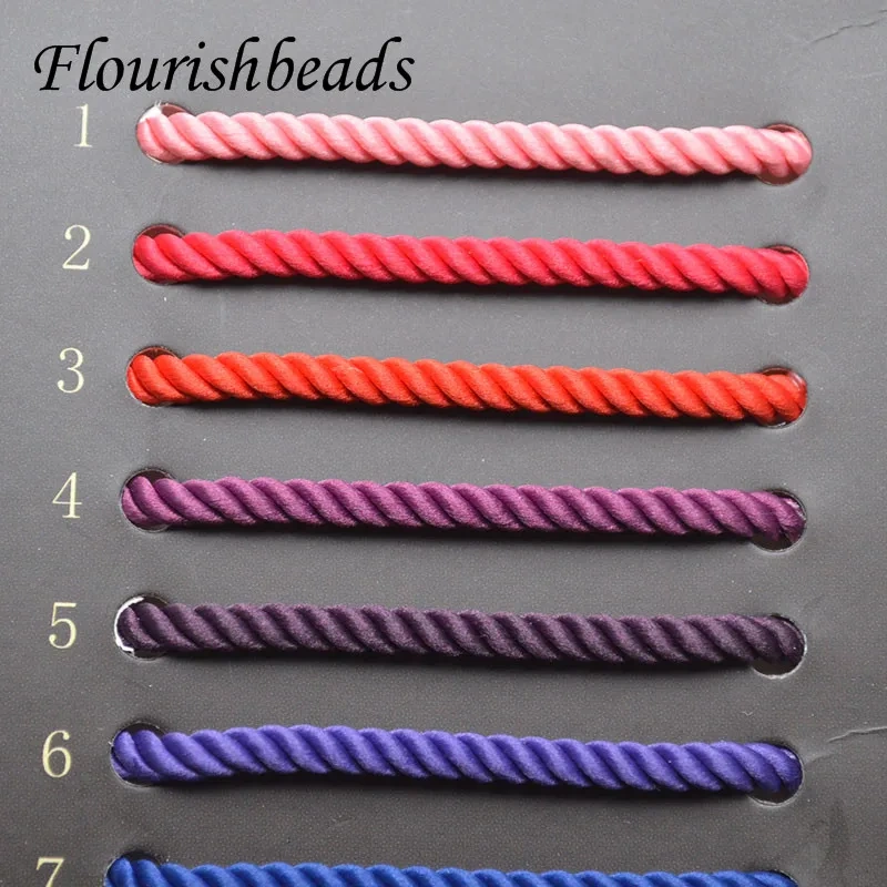 Wholesale 100pc 30 Colors Colorful  2.5mm Thickness Braided Cord Thread Slide Movable  Bracelet Chains Jewelry Making