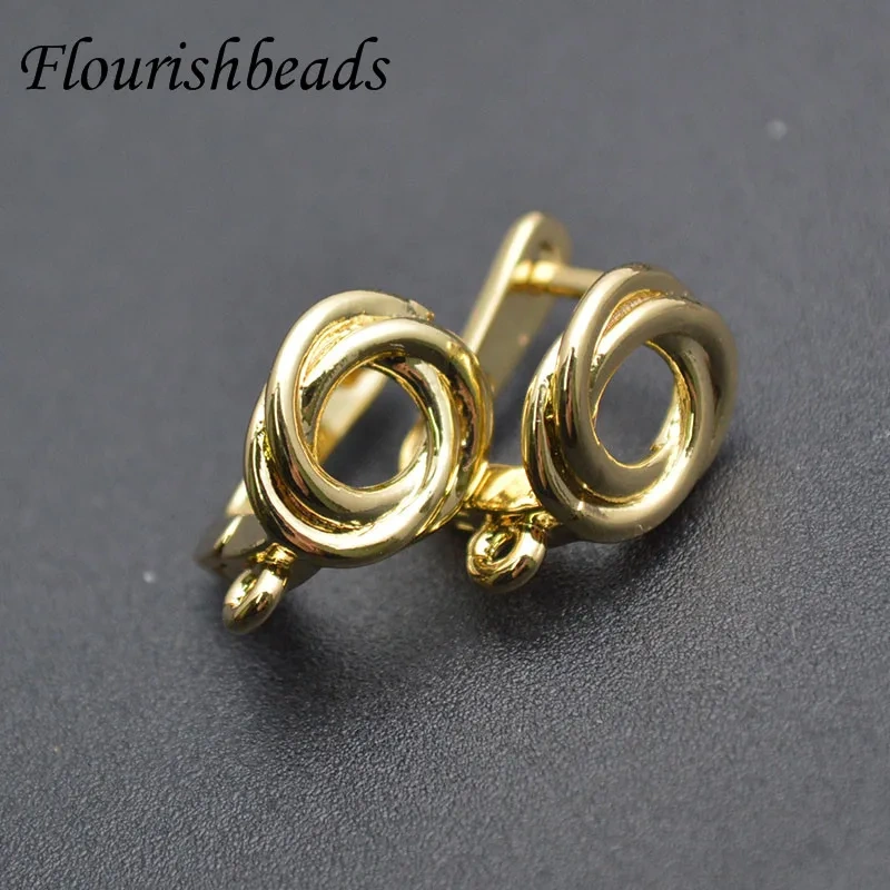 New Arrived Gold Plating Nickle Free Round Hollow Earring Hooks Fine Jewelry Making Accessories 30pcs/lot