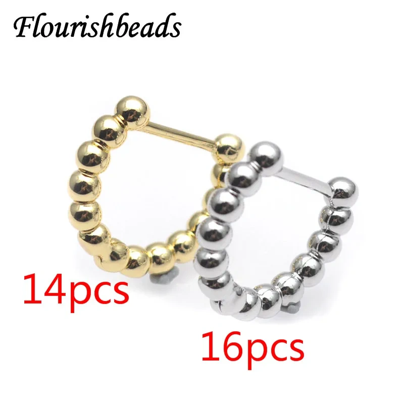 Gold Plated Nickel Free Hoop Earrings Circle Ear Rings Accessories for Women Girl  Simple Jewelry Party Gift 30pcs/lot