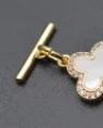 Various Styles Luxury Gold Color Butterfly Shape Shell Oggle OT Clasps Hooks for  DIY Jewelry Findings Accessories 10pcs/lot