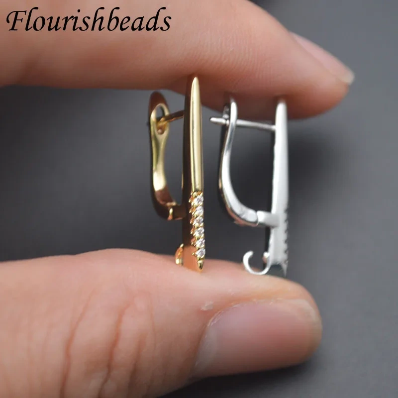 Jewelry Findings Handmade Accessories 18k Gold Plated Earwire Earring Hooks Accessories for Diy Earrings Making 30pcs/lot