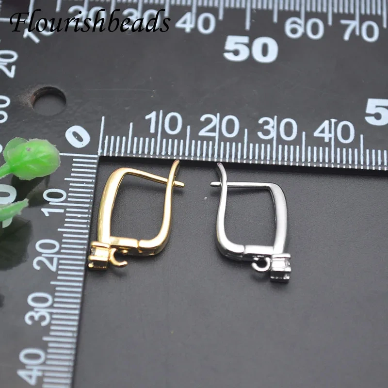 30pcs/lot 18k Gold Color Nickel Free Anti Fading Earwire Schwenzy Earring Hooks Accessories for Dangle Earrings Making