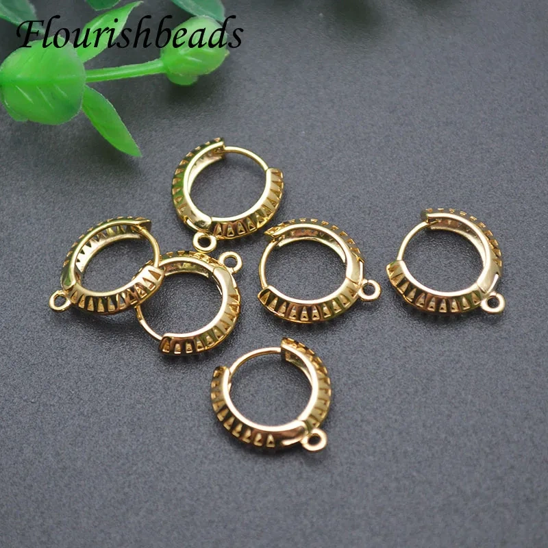 15x15mm Gold Color Anti Fading Nickel Free Plain Earring Hooks Leverback for DIY Jewelry Making Accessories 30-50pcs/lot