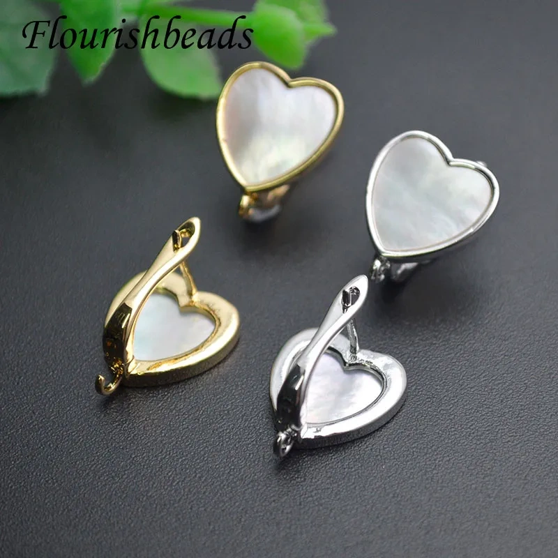 8pairs/lot Natural Mother of Pearl Shell Earring Hooks Fixtures Shvenzy Ear Wire for Women Handmade DIY  Earrings Making
