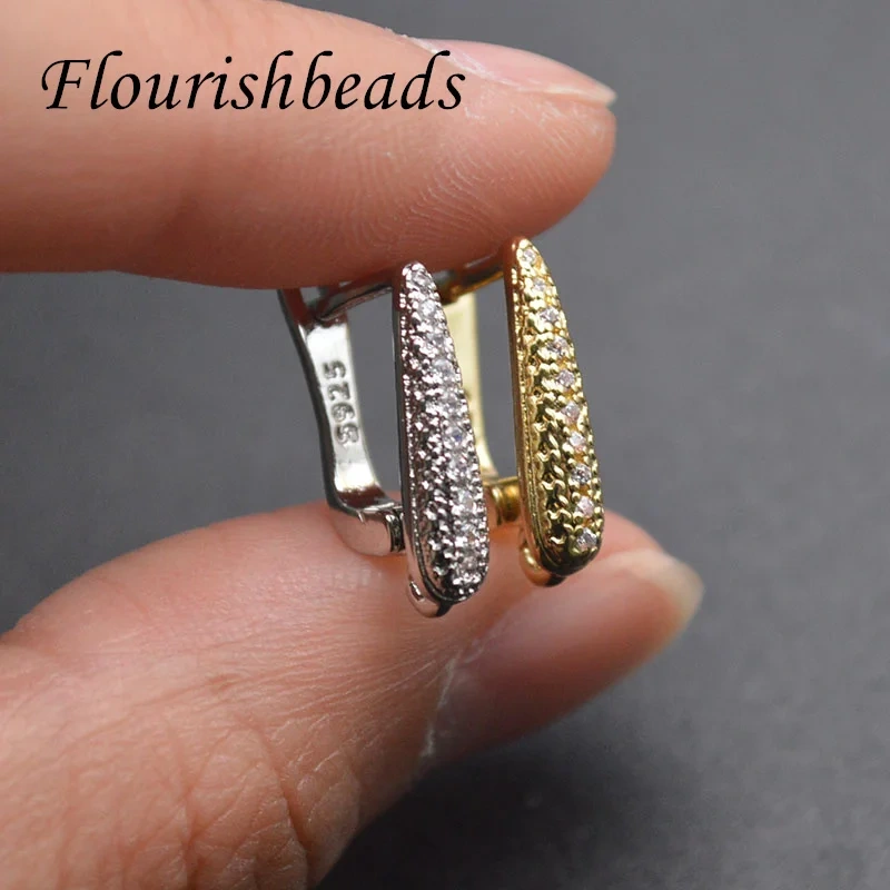 30pcs/lot 11x18mm Metal Copper Gold Plating Anti Fade Arched Earring Hooks for Quality Jewelry Making Accessories