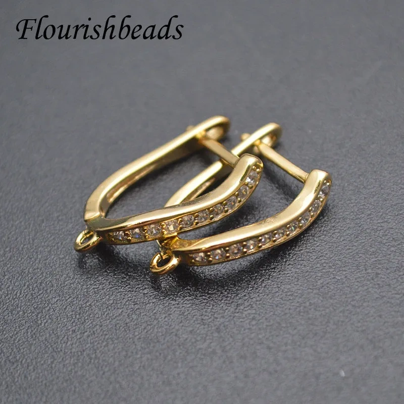 New Design Gold Color Anti Fading Earring Hooks  Leverback Earwire for Women's Handmade Jewelry Making Accessories 30pcs/lot