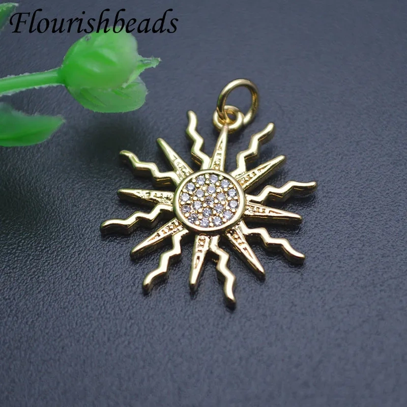 20mm Gold Color Sun Shape Charms Pendant for DIY Quality Earrings Necklace Jewelry Findings 20pcs/lot