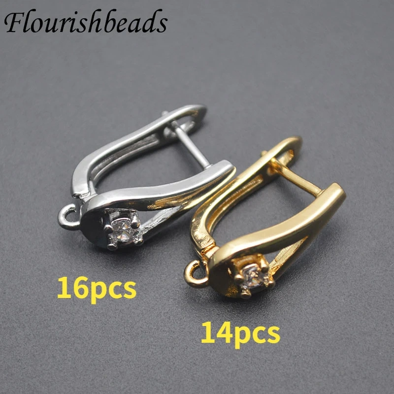 30pcs/Lot Gold Plated Nickel Free Earring Hooks Fastener Ear Wire for DIY Earrings Jewelry Making Accessories