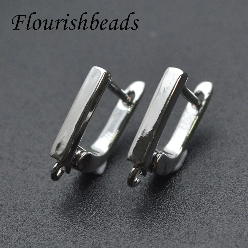 Wholesale DIY Earwire  Rhodium Color Earring Hooks Accessories for Handmade Luxury Dangle Women's Earring Making 30pcs/lot