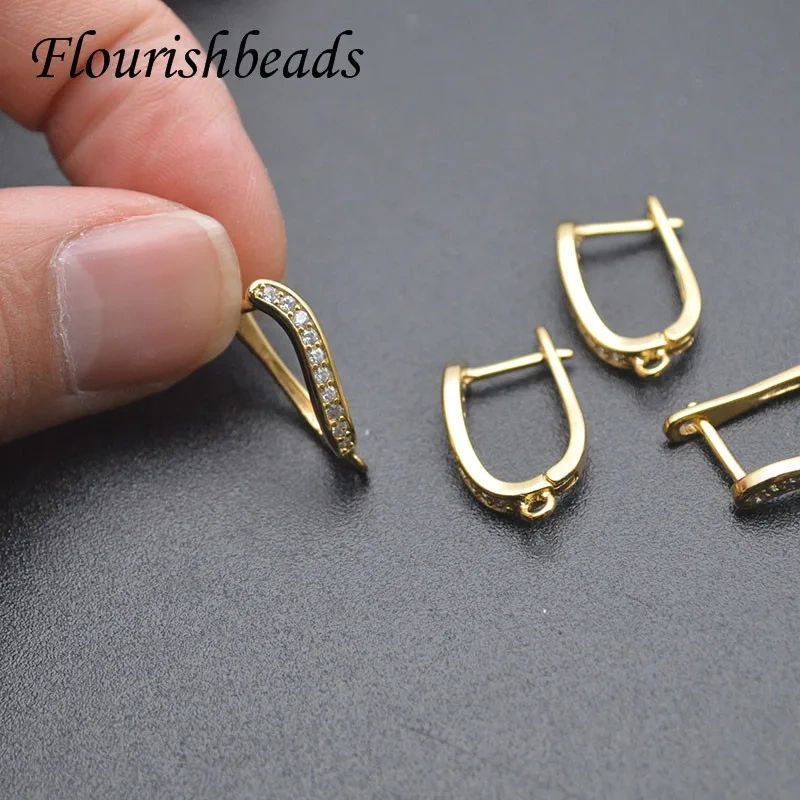 New Design Gold Color Anti Fading Earring Hooks  Leverback Earwire for Women's Handmade Jewelry Making Accessories 30pcs/lot