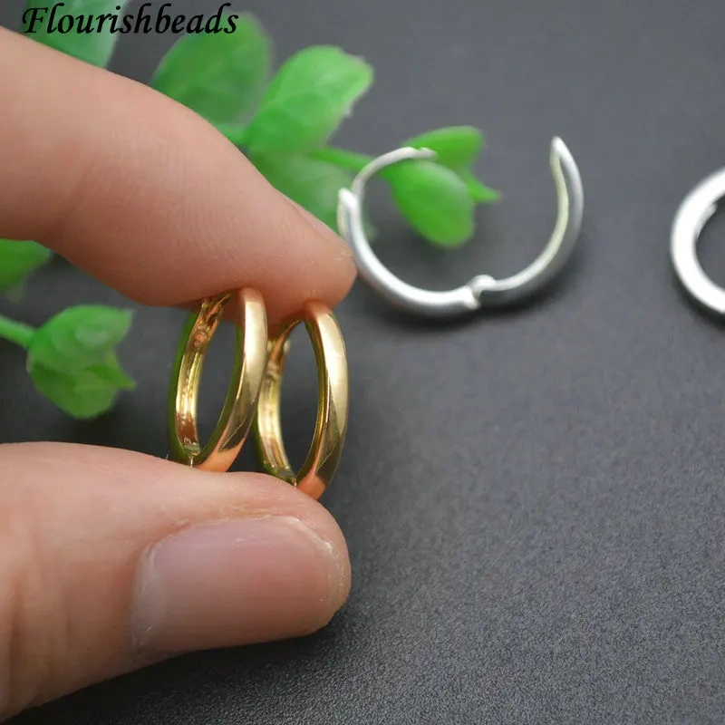 New Design Metal Brass Round Hoop Earrings for Women Girl Gold Silver Color Anti Fadings Fashion Earrings Simple Jewelry