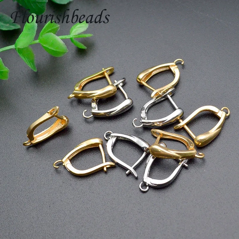 Beautiful Design Brass Metal Smooth Nickel Free Gold Plated Earring Hooks for DIY Jewelry Making Supplier 30pcs Per Lot