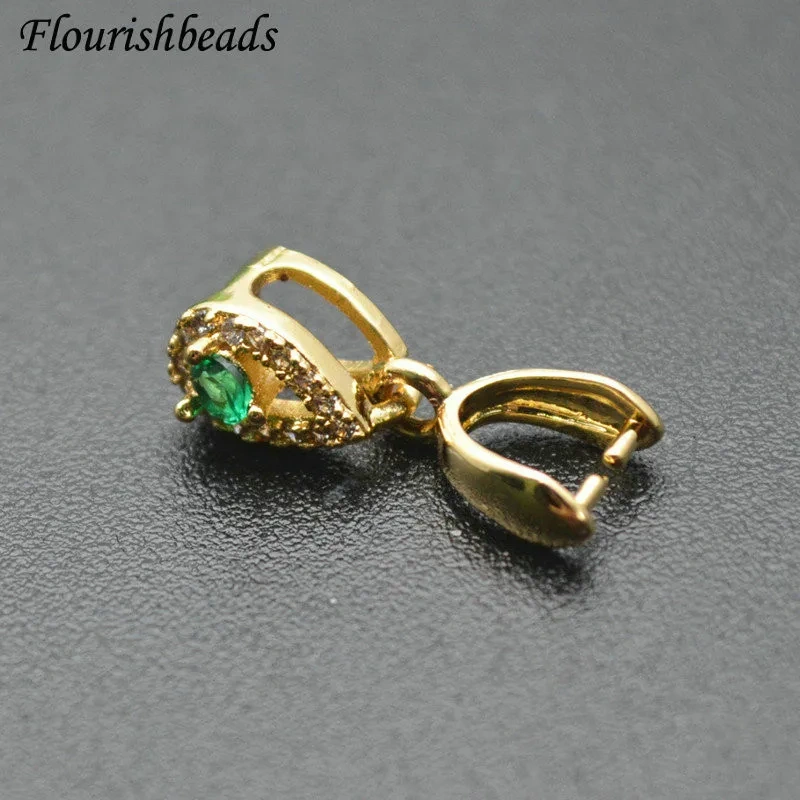 Fox Shape Handicraft Jewelry Clamp Pinch Clip Bail Charms Hooks Accessories for Women Gems Earrings Necklace Jewelry Making