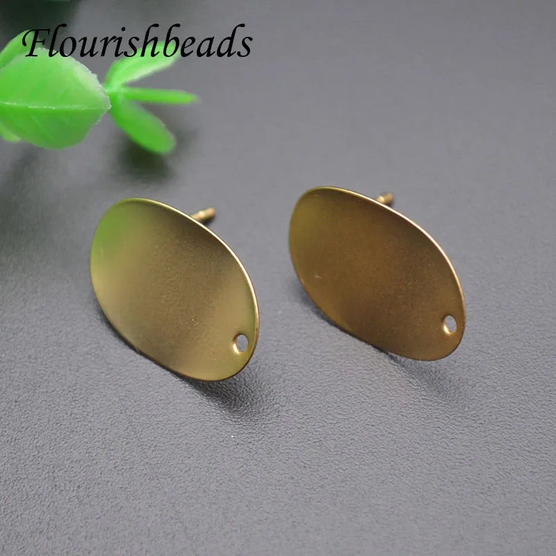 14x20mm Unique Matte Oval Coin Shape Earrings Hooks Nickel Free Jewelry Accessories 20pcs/lot