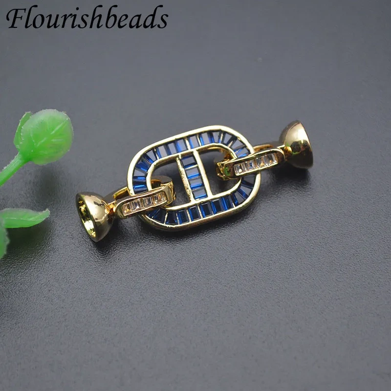 5pcs/lot 18K Gold Plated Fasteners Accessories Closure Lock Clasps Connector for DIY Pearl Necklace Jewelry Making