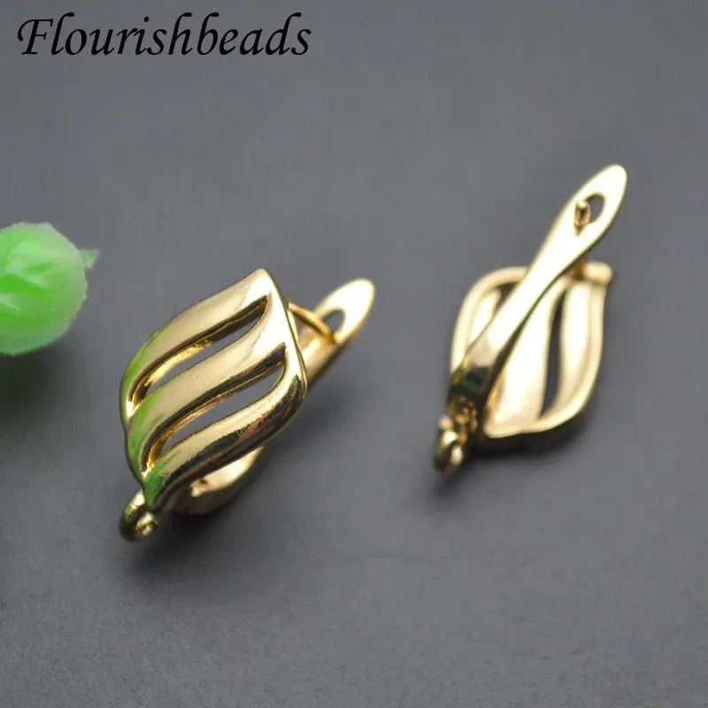 18k Gold Color  Leaf Shape Earring Hooks Earwire Shvenzy Accessories for Handmade DIY Halloween Thanksgiving Fashion Gifts