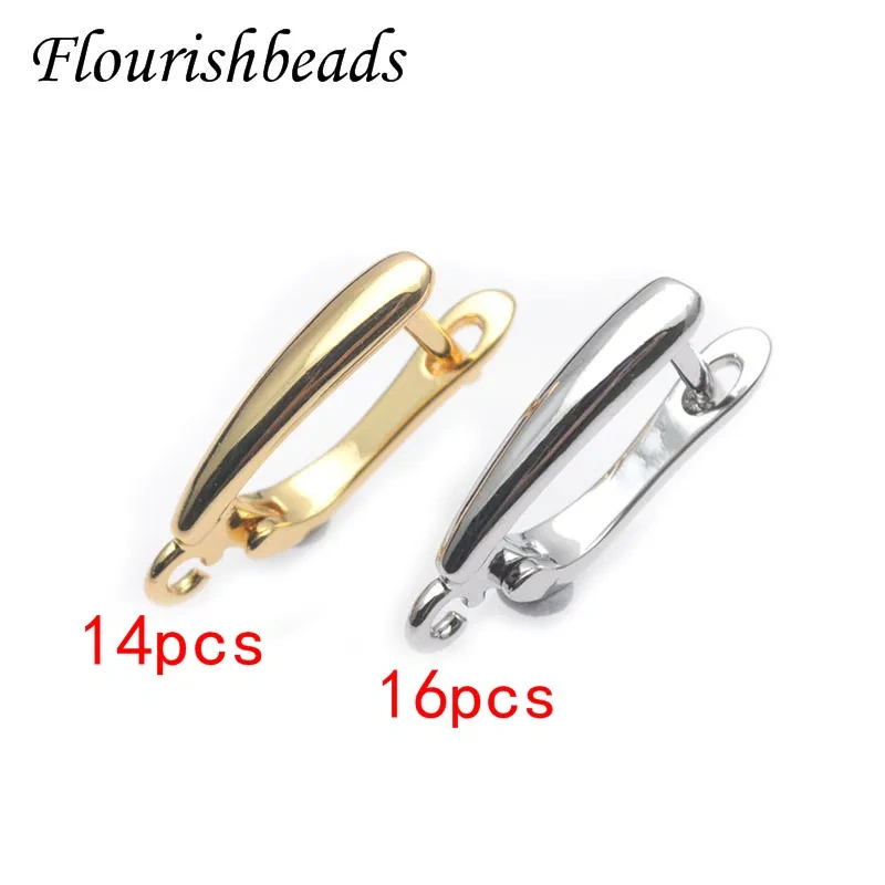 High Quality Nickel Free Smooth Plain Earring Hooks Handmade DIY Jewelry Making Findings Accessories 30pcs Per Lot