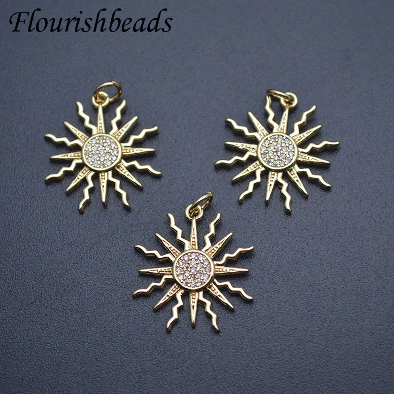 20mm Gold Color Sun Shape Charms Pendant for DIY Quality Earrings Necklace Jewelry Findings 20pcs/lot