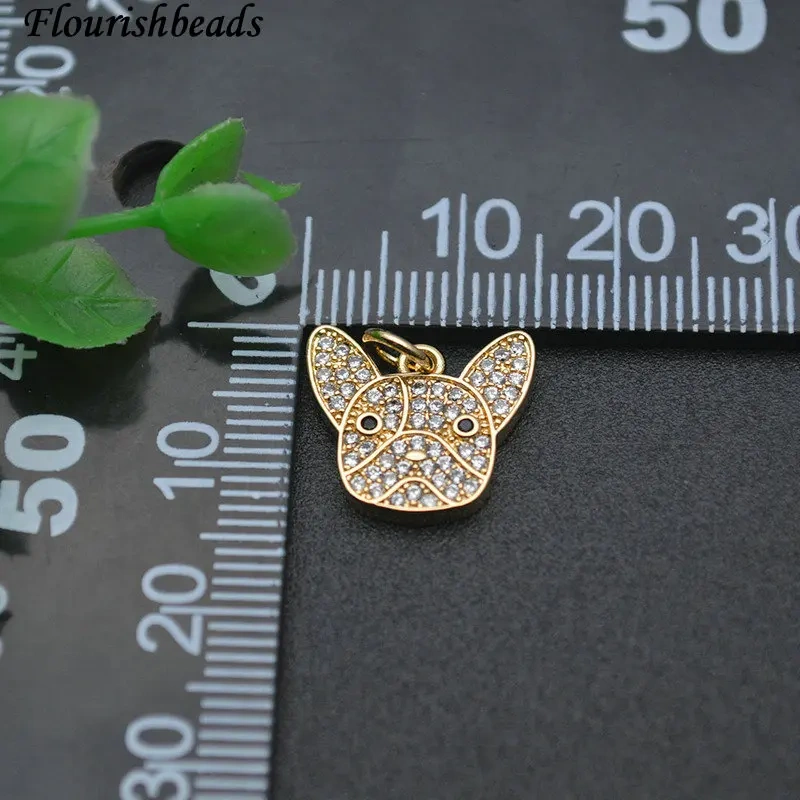 Cute Animal Pug Charms High Quality Nickel Free Jewelry Findings for DIY Earring Bracelet Festive Christmas Gifts 20pcs/lot