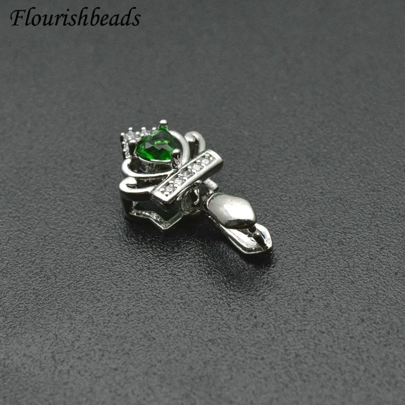 30pcs Handicraft Jewelry Clamp Pinch Clip Bail Charms Hooks Accessories for Women Gems Earrings Necklace Jewelry Making