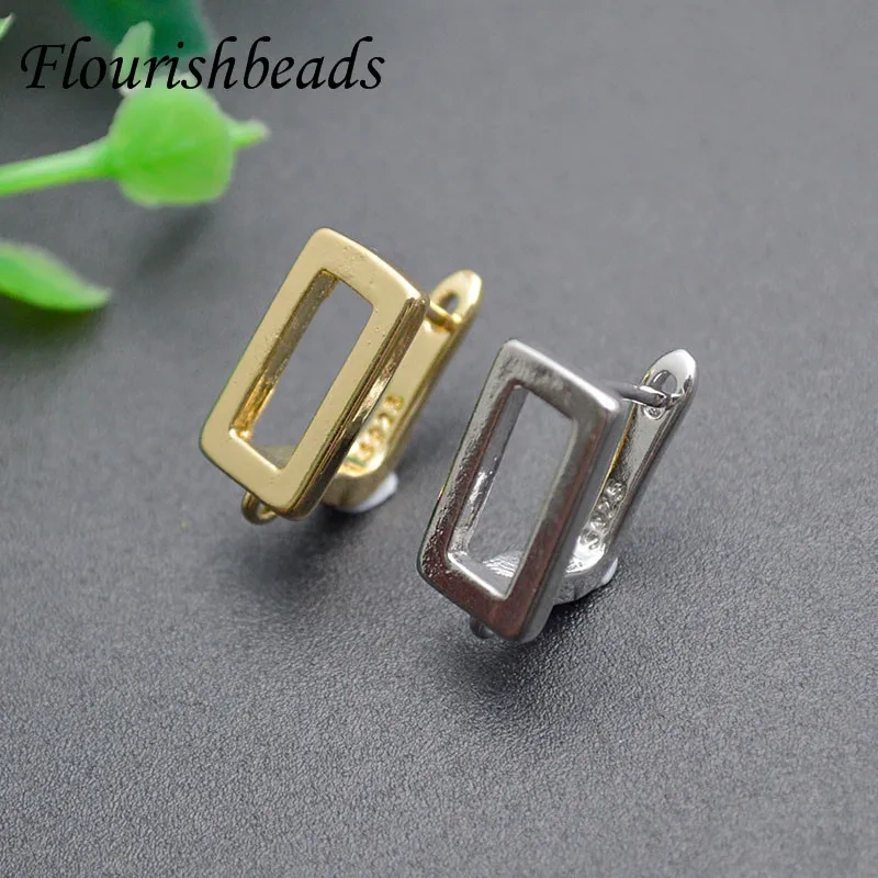 30pcs Nickle Free High Quality Metal Copper Square Shape Dangle Earring Hooks DIY for Jewelry Making Supplier