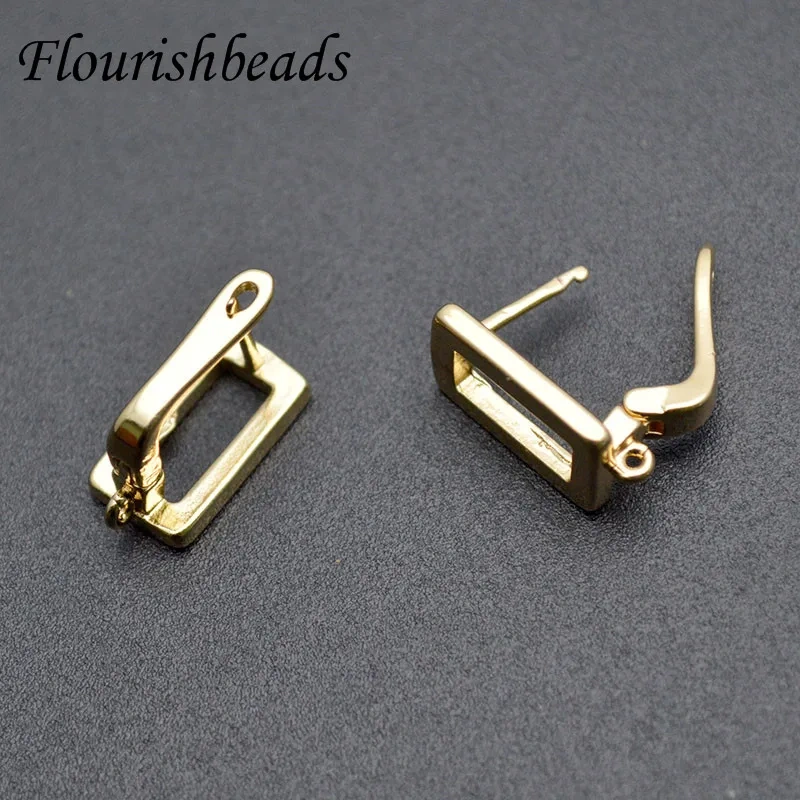30pcs Nickle Free High Quality Metal Copper Square Shape Dangle Earring Hooks DIY for Jewelry Making Supplier