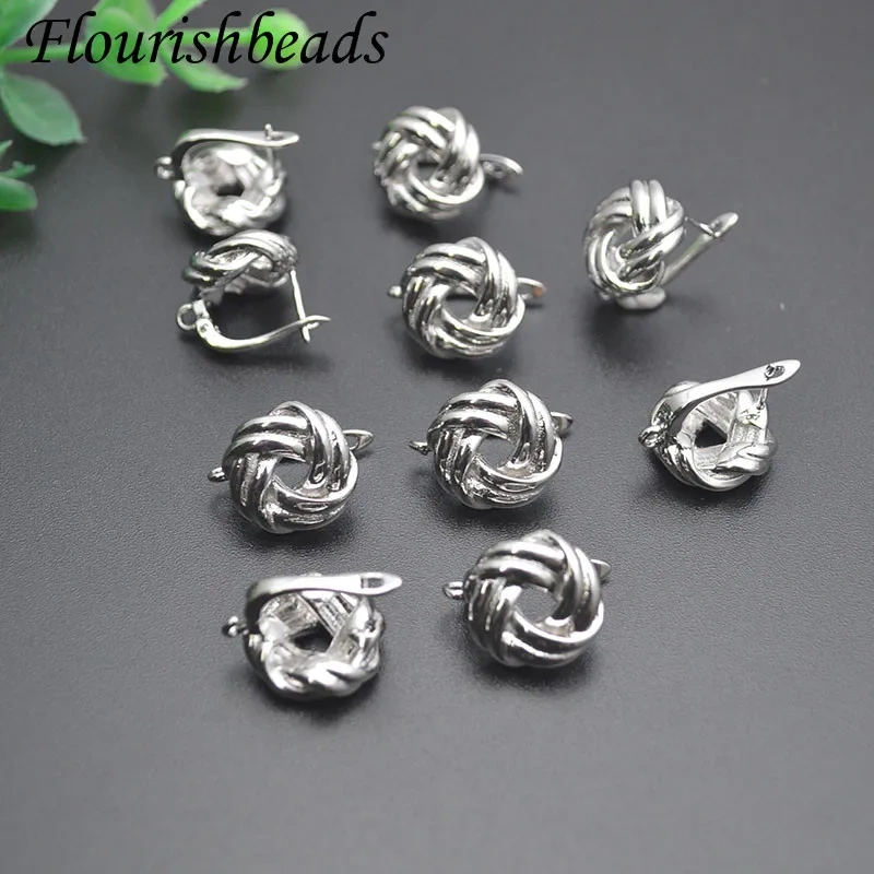 13x15m Metal Copper Gold Plated Twist Earring Hooks for Handmade DIY Fashion Jewelry Making Accessories Supplies