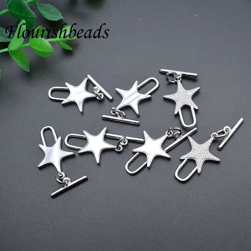 Various Styles Luxury Gold Color Butterfly Shape Shell Oggle OT Clasps Hooks for  DIY Jewelry Findings Accessories 10pcs/lot