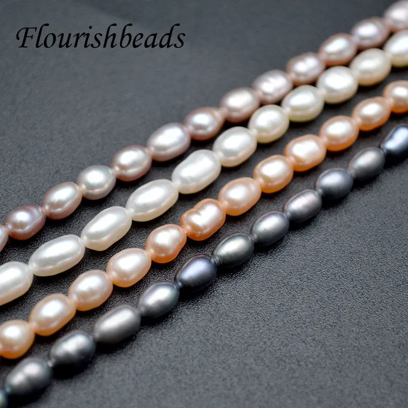 Natural White Fresh Water Pearl 4X6mm Rice Loose Beads Fit Fashion Jewelry making