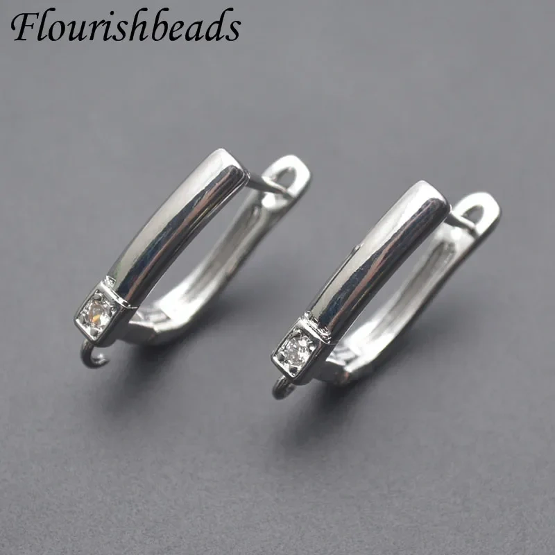 Nickel Free Real Gold Plated 18k Earring Hooks Earwire Women DIY Earrings Jewelry Making Accessories 30pcs/lot