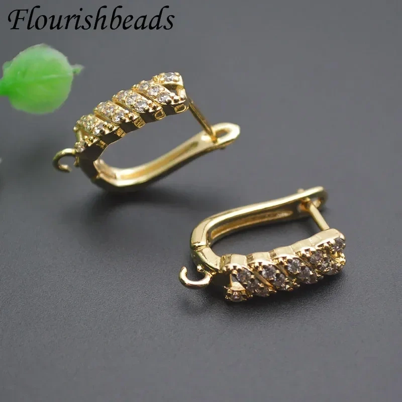 Copper Gold Plated Anti Fading Earring Hooks Ear Wire for Women Handmade DIY Decorative Dangle Earrings Jewelry Making 30pcs