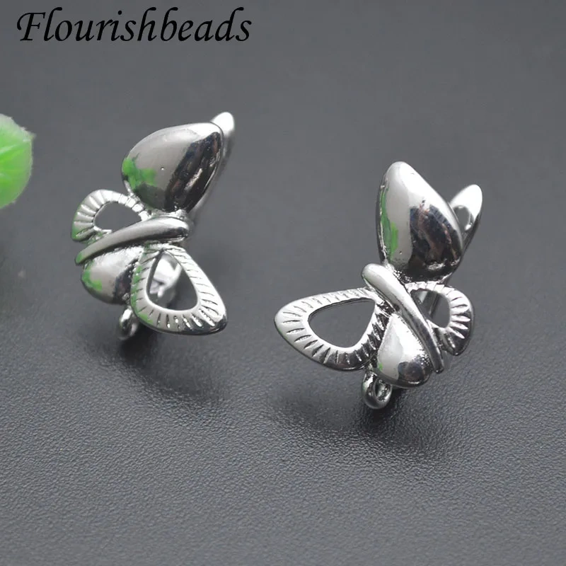New Style High Quality Butterfly Shape Earring Hooks Ear Wire Basic Accessories for DIY Women Earrings Making 30pcs/lot