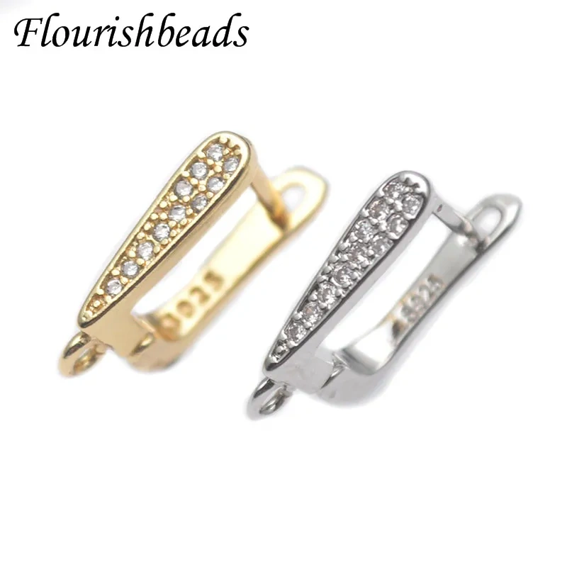 30pcs/lot Women Fashion Handmade Earrings Accessories Gold Plated Earring Hooks Clasp For DIY Jewelry Making Supplies