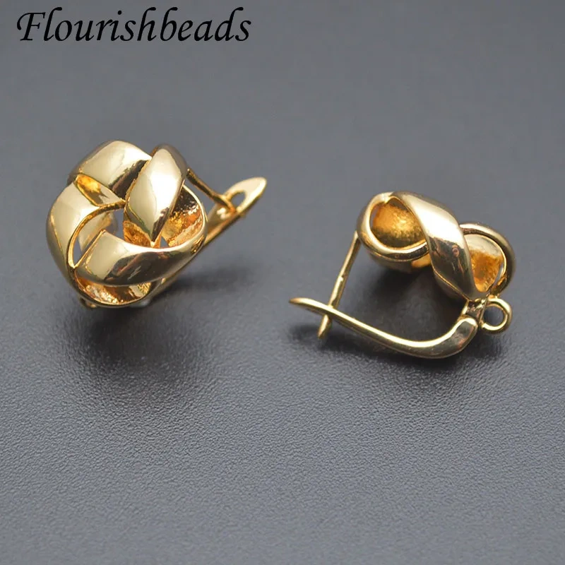New Design Geometric Twisted Shape Ear Hook Basic Earwire Schwenzy for Dangle Earrings Making 30pcs/lot