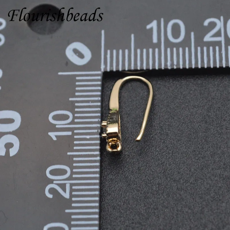Various Styles Gold Plated Paved CZ Beads  Ear Wire Earring Hooks for DIY Jewelry Making 50pcs/lot