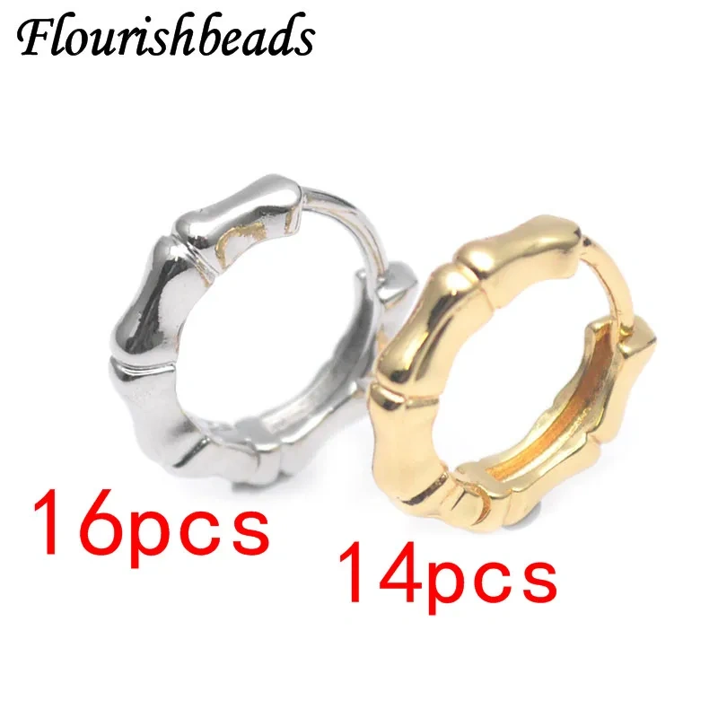 14x15mm Gold Plated Geometric Shape Circle Earrings Hoop for Women Girl Daily Accessories 30pcs/lot