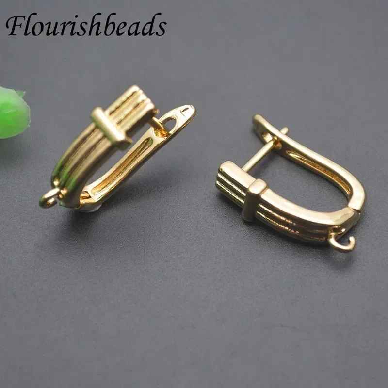 Jewelry Findings Supplies Women Handmade Earwire Gold Color Earring Hooks Accessories for Luxury Earrings Making 30pcs/lot