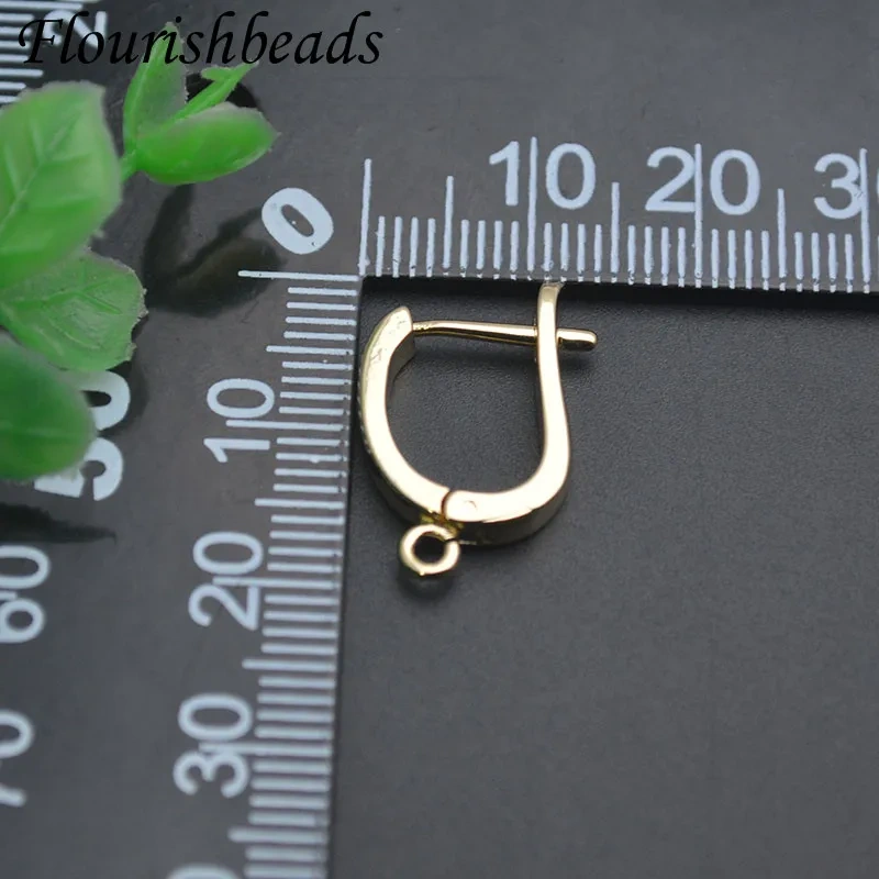Jewelry Findings Metal Copper Gold Silver Color Earrings Hooks Clasp Settings for DIY Fashion Earrings 30pcs/lot