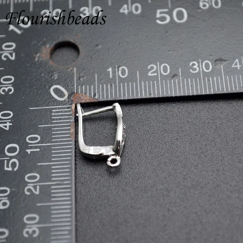Wholesale Multiple Colour Nickle Free Gold Plating Metal Leaf Shape Earring Hooks for Fine Jewelry Making Parts 30pcs/lot